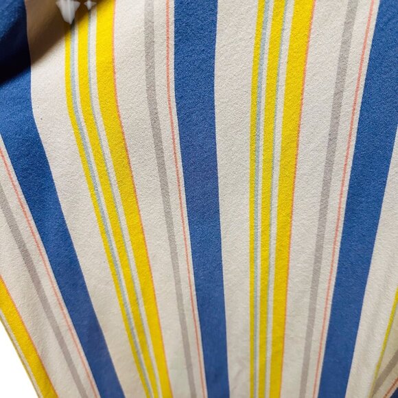 Madison Striped Sundress Womens XL Colorful Midi Spaghetti Strap Lined Side Slit - Picture 10 of 13